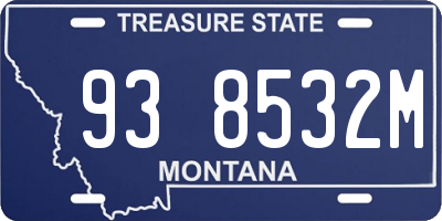 MT license plate 938532M