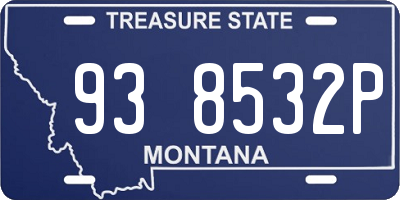 MT license plate 938532P