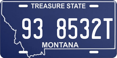MT license plate 938532T