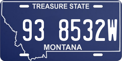 MT license plate 938532W