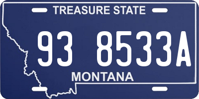 MT license plate 938533A