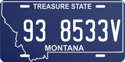 MT license plate 938533V