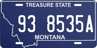 MT license plate 938535A