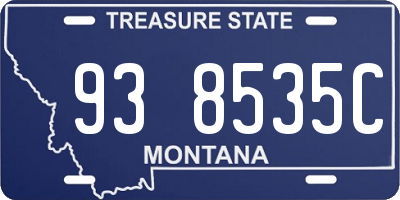 MT license plate 938535C
