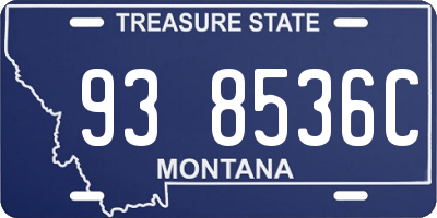 MT license plate 938536C
