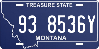 MT license plate 938536Y