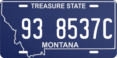 MT license plate 938537C