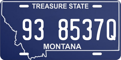 MT license plate 938537Q