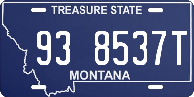 MT license plate 938537T