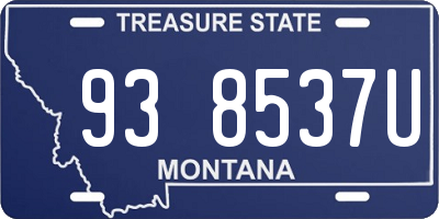 MT license plate 938537U