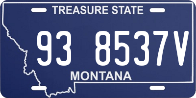 MT license plate 938537V