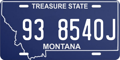 MT license plate 938540J