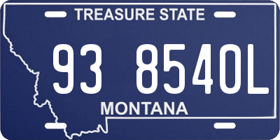MT license plate 938540L