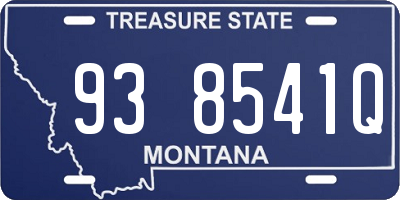 MT license plate 938541Q