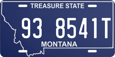 MT license plate 938541T