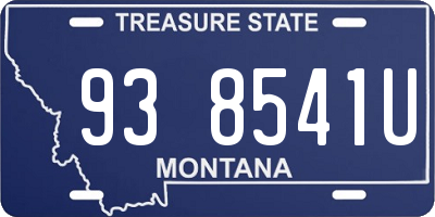 MT license plate 938541U