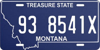 MT license plate 938541X