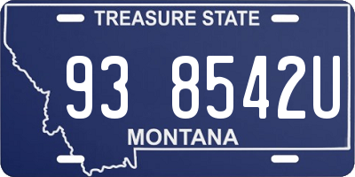 MT license plate 938542U