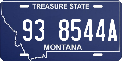 MT license plate 938544A