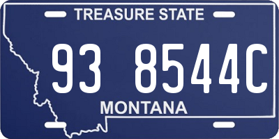 MT license plate 938544C