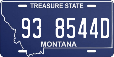MT license plate 938544D