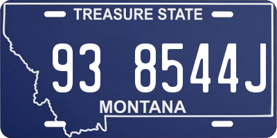 MT license plate 938544J