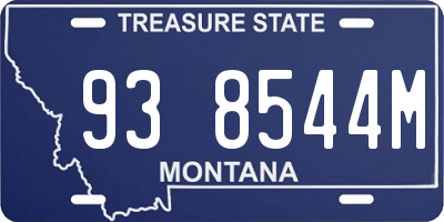 MT license plate 938544M