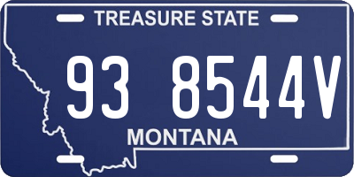MT license plate 938544V