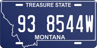 MT license plate 938544W