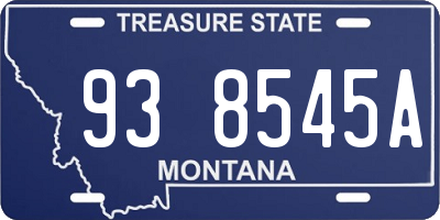 MT license plate 938545A