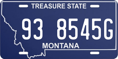 MT license plate 938545G