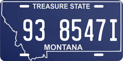 MT license plate 938547I