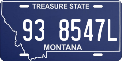 MT license plate 938547L