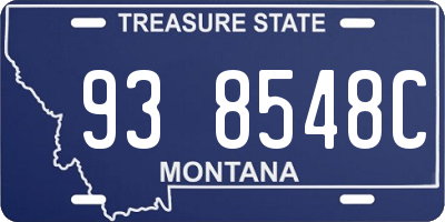 MT license plate 938548C