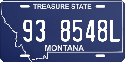 MT license plate 938548L