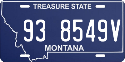 MT license plate 938549V