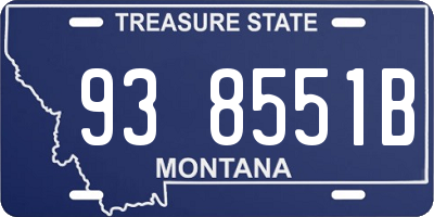 MT license plate 938551B