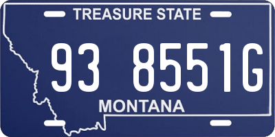 MT license plate 938551G