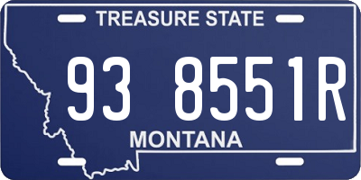MT license plate 938551R