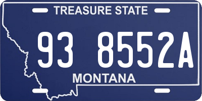 MT license plate 938552A