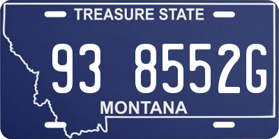 MT license plate 938552G