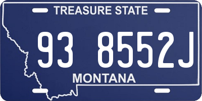 MT license plate 938552J