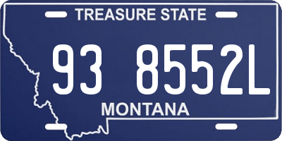 MT license plate 938552L