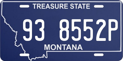 MT license plate 938552P
