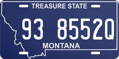 MT license plate 938552Q