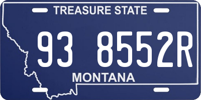 MT license plate 938552R