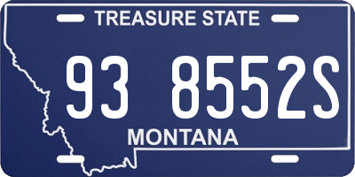 MT license plate 938552S