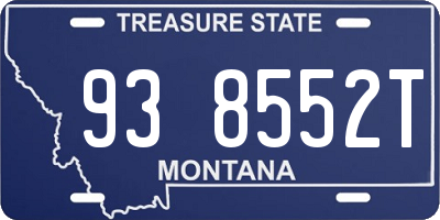 MT license plate 938552T