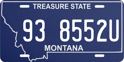 MT license plate 938552U