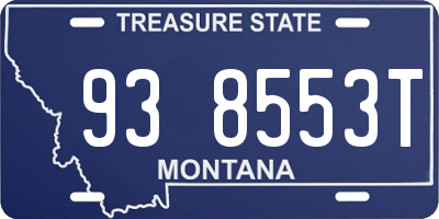 MT license plate 938553T